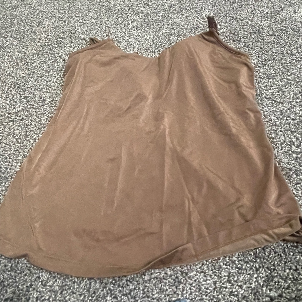 Vintage Rhonda Shear Shapewear brown cami tank top 38C